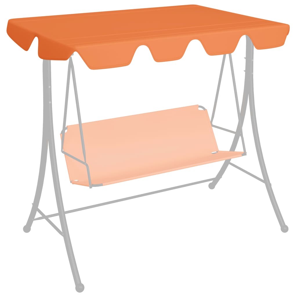 Replacement Canopy for Garden Swing Orange 226x186 cm 270 g/m²